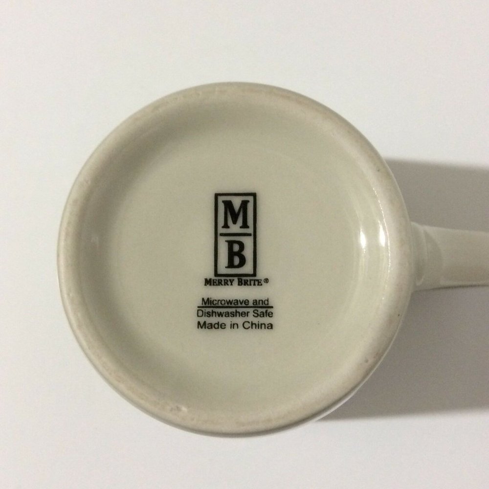 CHRISTMAS merry brite coffee mug cup poinsettia - Picture 12 of 12